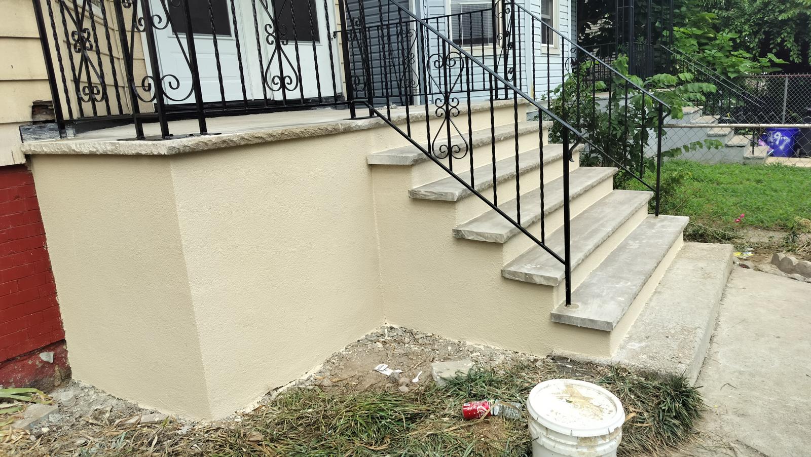 stucco stairs 3q